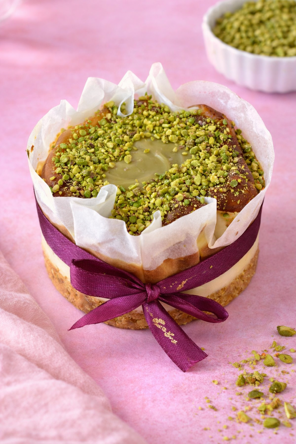 Pistachio cheesecake
